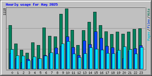 Hourly usage for May 2025